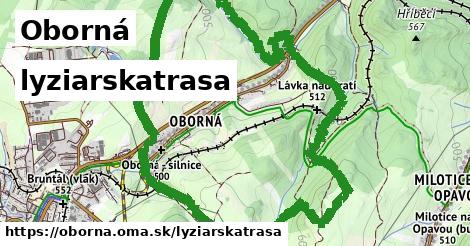 Oborná Lyžiarske trasy  