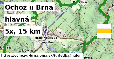 Ochoz u Brna Turistické trasy hlavná 