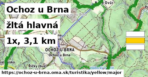 Ochoz u Brna Turistické trasy žltá hlavná