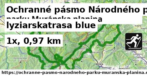 Ochranné pásmo Národného parku Muránska planina Lyžiarske trasy modrá 
