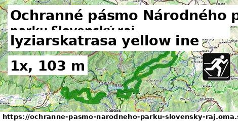 Ochranné pásmo Národného parku Slovenský raj Lyžiarske trasy žltá iná