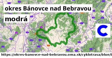 okres Bánovce nad Bebravou Cyklotrasy modrá bicycle