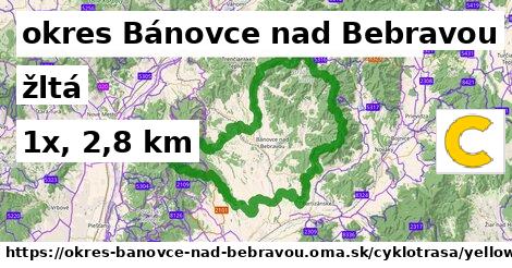 okres Bánovce nad Bebravou Cyklotrasy žltá 