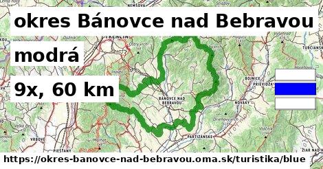 okres Bánovce nad Bebravou Turistické trasy modrá 