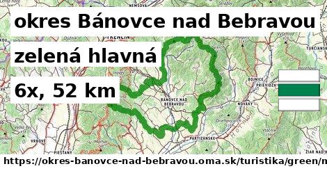 okres Bánovce nad Bebravou Turistické trasy zelená hlavná