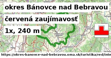 okres Bánovce nad Bebravou Turistické trasy červená zaujímavosť