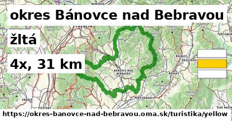 okres Bánovce nad Bebravou Turistické trasy žltá 