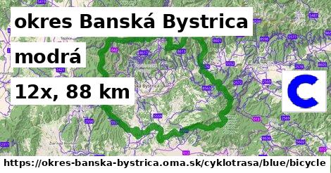 okres Banská Bystrica Cyklotrasy modrá bicycle