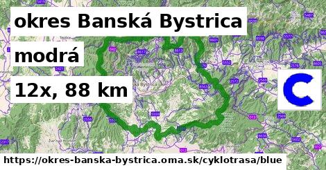 okres Banská Bystrica Cyklotrasy modrá 