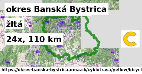 okres Banská Bystrica Cyklotrasy žltá bicycle