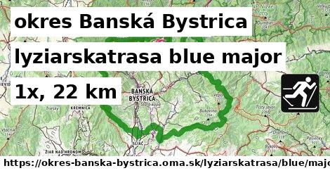 okres Banská Bystrica Lyžiarske trasy modrá hlavná