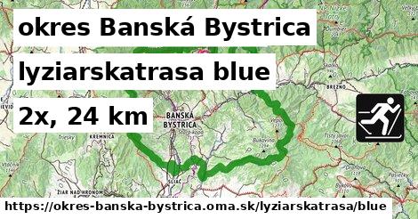 okres Banská Bystrica Lyžiarske trasy modrá 