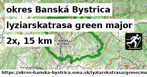 okres Banská Bystrica Lyžiarske trasy zelená hlavná