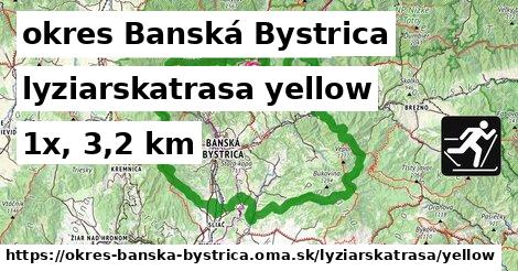 okres Banská Bystrica Lyžiarske trasy žltá 