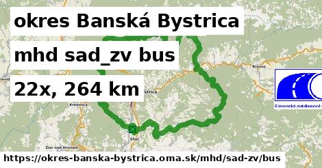 okres Banská Bystrica Doprava sad-zv bus