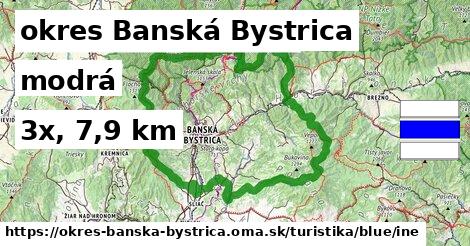 okres Banská Bystrica Turistické trasy modrá iná