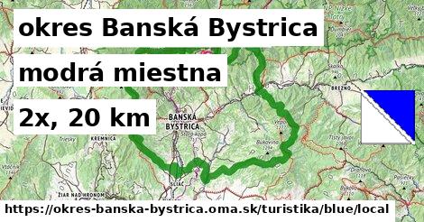 okres Banská Bystrica Turistické trasy modrá miestna