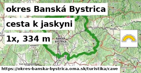 okres Banská Bystrica Turistické trasy cesta k jaskyni 