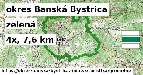 okres Banská Bystrica Turistické trasy zelená iná