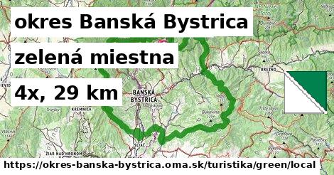 okres Banská Bystrica Turistické trasy zelená miestna