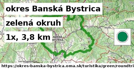 okres Banská Bystrica Turistické trasy zelená okruh