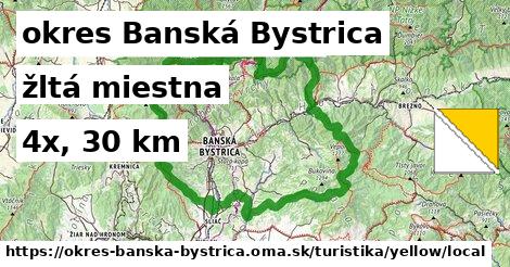 okres Banská Bystrica Turistické trasy žltá miestna