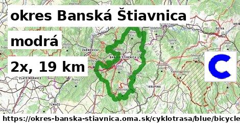 okres Banská Štiavnica Cyklotrasy modrá bicycle