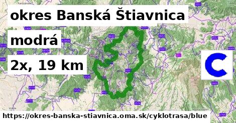 okres Banská Štiavnica Cyklotrasy modrá 