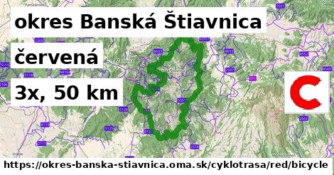 okres Banská Štiavnica Cyklotrasy červená bicycle