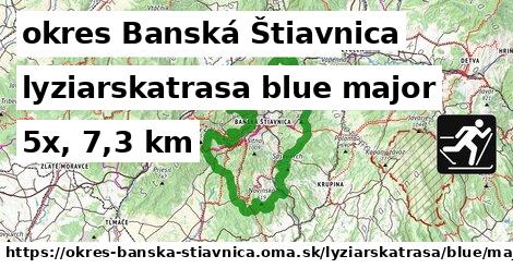 okres Banská Štiavnica Lyžiarske trasy modrá hlavná