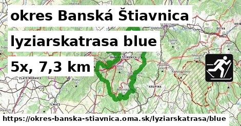 okres Banská Štiavnica Lyžiarske trasy modrá 