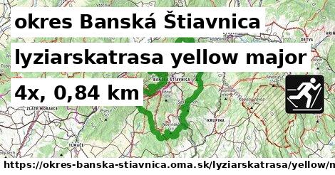 okres Banská Štiavnica Lyžiarske trasy žltá hlavná