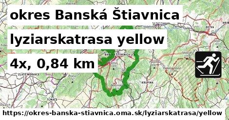 okres Banská Štiavnica Lyžiarske trasy žltá 