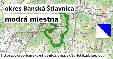 okres Banská Štiavnica Turistické trasy modrá miestna