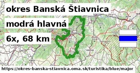 okres Banská Štiavnica Turistické trasy modrá hlavná