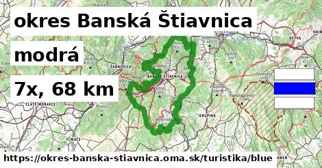 okres Banská Štiavnica Turistické trasy modrá 