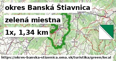 okres Banská Štiavnica Turistické trasy zelená miestna
