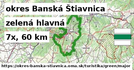 okres Banská Štiavnica Turistické trasy zelená hlavná