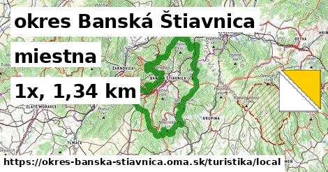 okres Banská Štiavnica Turistické trasy miestna 