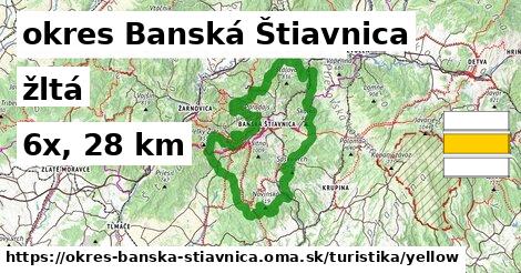 okres Banská Štiavnica Turistické trasy žltá 