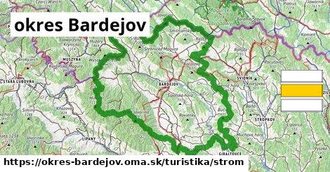 okres Bardejov Turistické trasy strom 