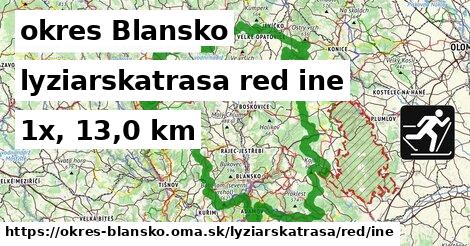 okres Blansko Lyžiarske trasy červená iná