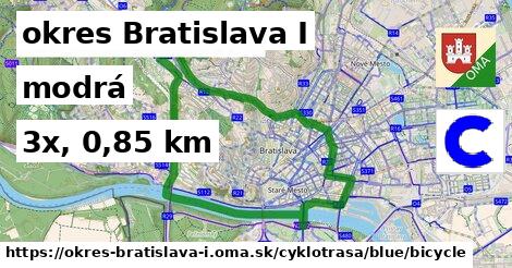 okres Bratislava I Cyklotrasy modrá bicycle