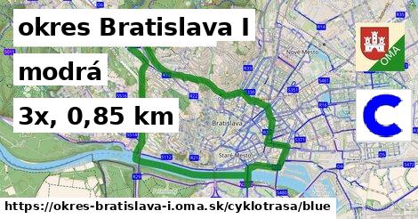 okres Bratislava I Cyklotrasy modrá 