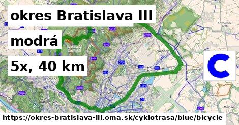 okres Bratislava III Cyklotrasy modrá bicycle