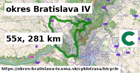 okres Bratislava IV Cyklotrasy bicycle 