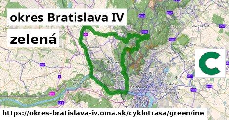 okres Bratislava IV Cyklotrasy zelená iná