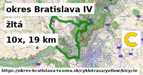 okres Bratislava IV Cyklotrasy žltá bicycle