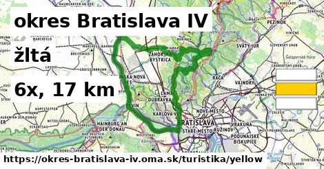 okres Bratislava IV Turistické trasy žltá 