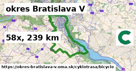 okres Bratislava V Cyklotrasy bicycle 